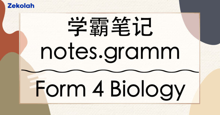 独中学霸笔记：Form 4 Biology