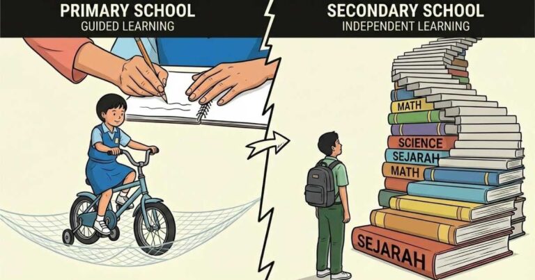 Kenapa Anak Anda Bergelut di Tingkatan 1 Walaupun Cemerlang di Darjah 6?